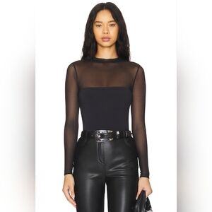 NWT $178 SEROYA Brandi Mesh Bodysuit Black XXL